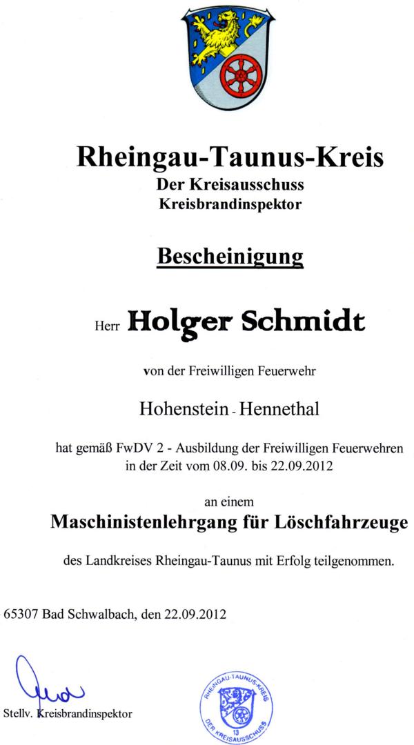 Maschinisten Holger Schmidt