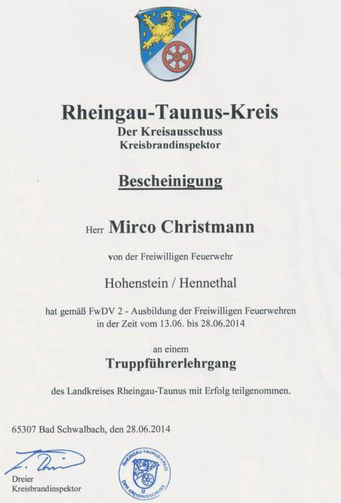 Truppfhrer Mirco Christmann